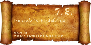 Turcsák Richárd névjegykártya